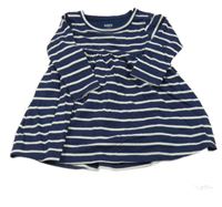 Nové - tmavomodro-biele pruhované šaty M&S