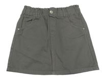 Tmavosivá paper bag rifľová sukňa H&M