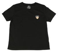 Čierne funkčné futbalové tričko so znakom Crivit