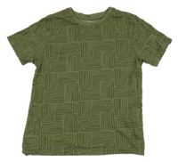 Khaki vzorované tričko PRIMARK