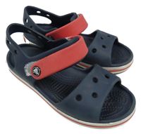 Tmavomodro-červené gumové sandály Crocs vel. 29