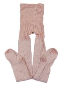Světlerůžové punčocháče se srdíčky H&M