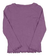 Fialové rebrované tričko PRIMARK