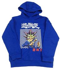 Zafírová mikina s Yu Gi Oh a kapucňou Primark