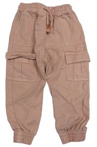 Staroružové ľahké cargo cuff nohavice F&F
