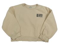 Béžová oversize mikina s nápisom River Island