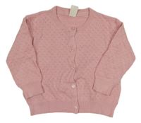 Ružový perforovaný prepínaci sveter H&M