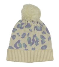 Smotanová vzorovaná pletená čapica s brmbolcom M&S