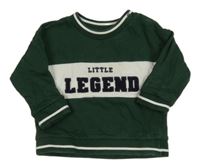 Tmavozeleno-biela mikina s nápisom Nutmeg