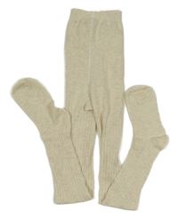 Béžové melírované rebrované pančuchy Primark