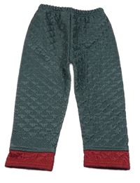 Tmavozelené prešívané tepláky