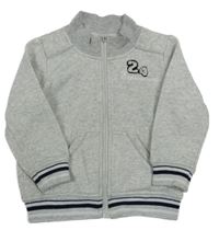 Svetlosivá melírovaná prepínaci mikina s číslom Impidimpi