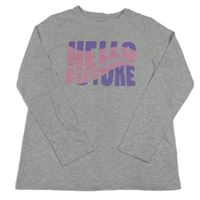 Sivé melírované tričko s nápisom Primark