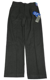 Nové - Tmavošedé melírované slavnostní kalhoty Dunnes