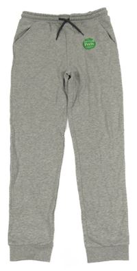 Nové - Šedé melírované tepláky Kids