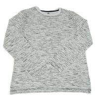 Bielo-čierne melírované tričko H&M