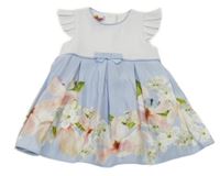 Bílo-světlemodré šaty s květinami Baker