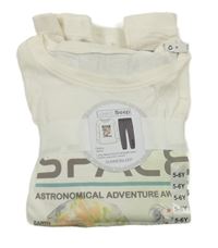 Nové - Smetanovo-šedé pyžamo s vesmírem Dunnes