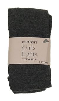 Nové - Tmavošedé melírované punčocháče