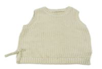 Krémová svetrová vesta s mašľami F&F