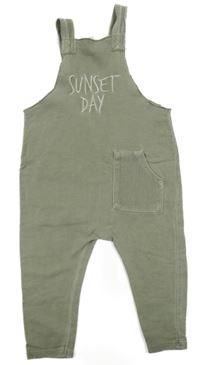 Zelenošedé na traké tepláky s nápisom Zara