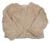 Světlerůžová kožešinová podšitá crop bunda H&M