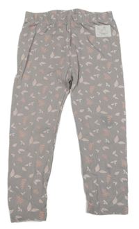 Lila legíny s listami So Cute