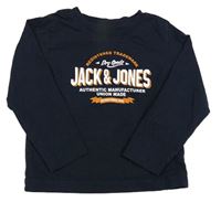 Tmavomodré triko s nápisem Jack & Jones
