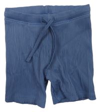 Tmavomodré rebrované kraťasy H&M