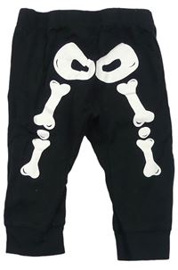 Čierne pyžamové nohavice s kostmi zn. H&M