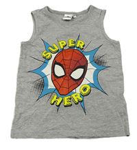 Šedé melírované tílko se Spidermanem Marvel