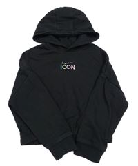 Čierna crop mikina s nápisom a kapucňou zn. M&S