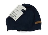 Nové - tmavomodrá pletená čepice s nášivkou H&M