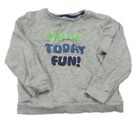 Sivá melírovaná mikina s nápisom Pep&Co.