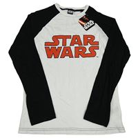Nové - bielo-čierne tričko so StarWars
