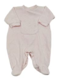 Svetloružový zamatový overal s kapsičkou