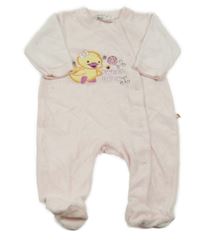 Světlerůžový sametový overal s obrázkem Ergee