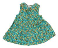 Tyrkysovo-oranžové prepínaci ľahké šaty s citrusy Next