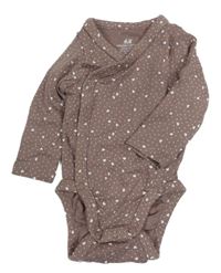 Hnědé vzorované zavinovací body H&M