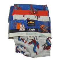 Nové - 3x modro-šedo-červený nátělník so Spidermanem Marvel