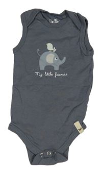 Tmavosivé body so slonom