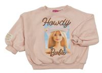 Světlerůžová oversize mikina s Barbie Next