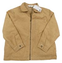 Hnědá semišová bunda s límečkem H&M