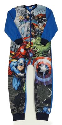 Modrý fleecový overal s Avangers Marvel