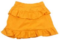 Oranžová sukňa s volánikmi Matalan
