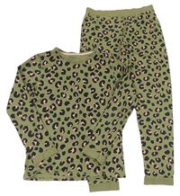Khaki pyžama s leopardím vzorom M&S
