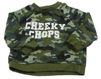 Khaki army mikina s nápisom zn. Nutmeg