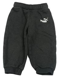 Tmavosivé tepláky s logom Puma