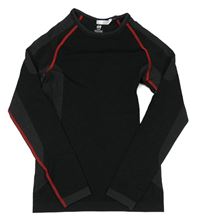 Černo-šedo-červené sportovní triko H&M