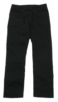 Čierne plátenné skinny nohavice